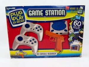 DreamGear Game Station Plug N Play Arcade 60 Games TV Console Boxed 2.20 lb